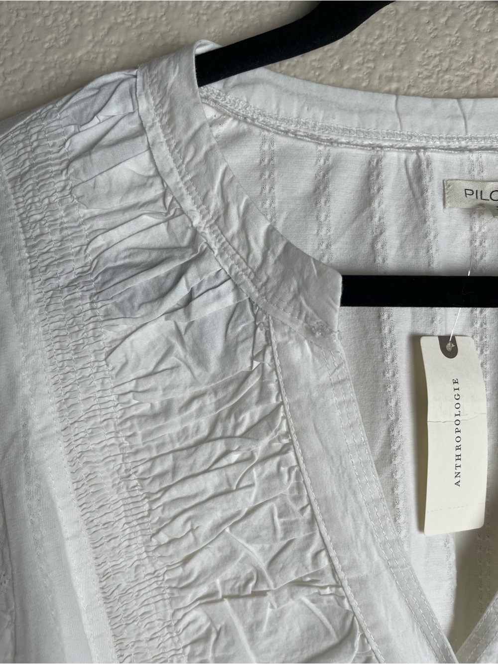 NWT Anthropologie Pilcro Long Sleeve Reworked Button Down Top Size XL White - Picture 13 of 13